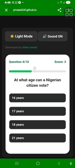 Civics Quiz Game – screenshot 3