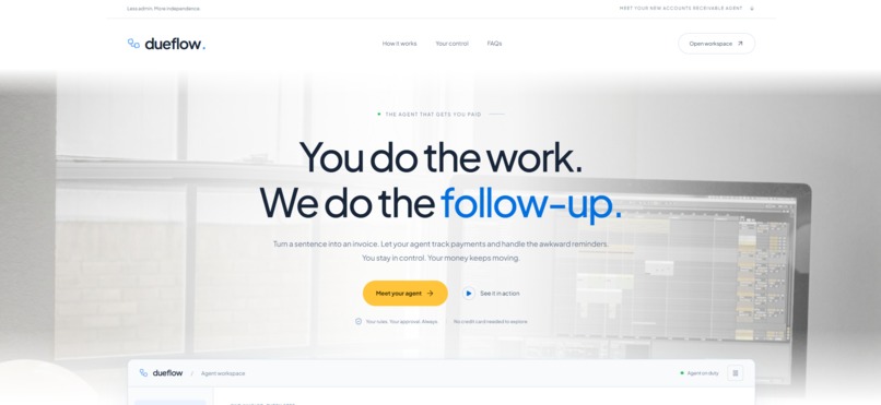 DueFlow AI — Autonomous Accounts Receivable – screenshot 2