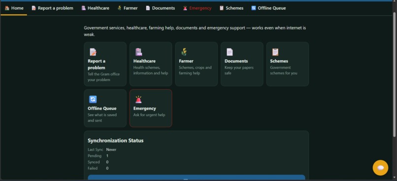 GramSetu – Offline-First Rural Digital Services – screenshot 1