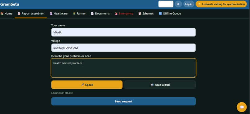 GramSetu – Offline-First Rural Digital Services – screenshot 2