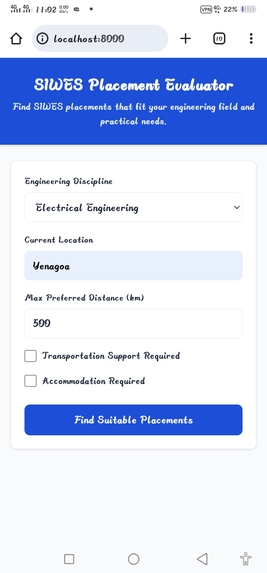 SIWES Placement Evaluator – screenshot 2