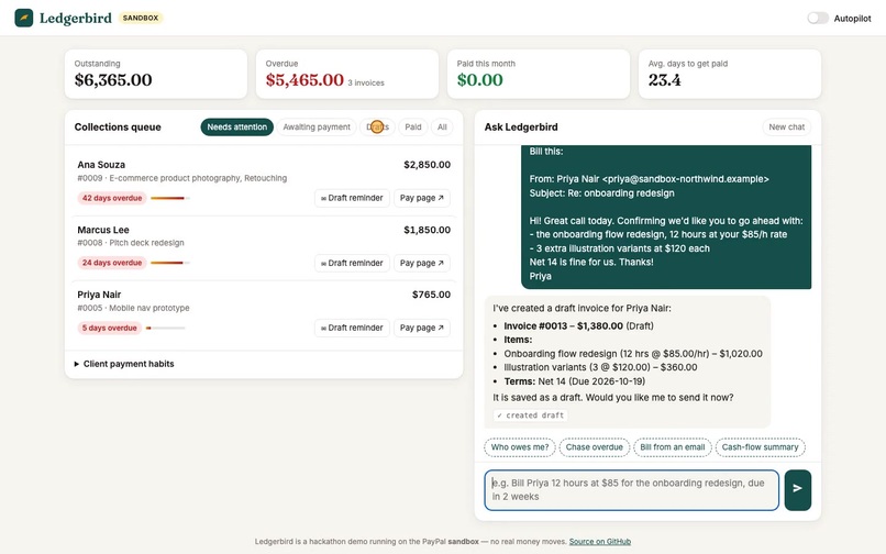 Ledgerbird – screenshot 3