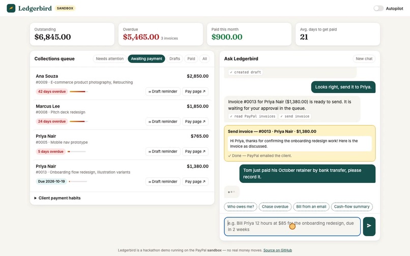 Ledgerbird – screenshot 4