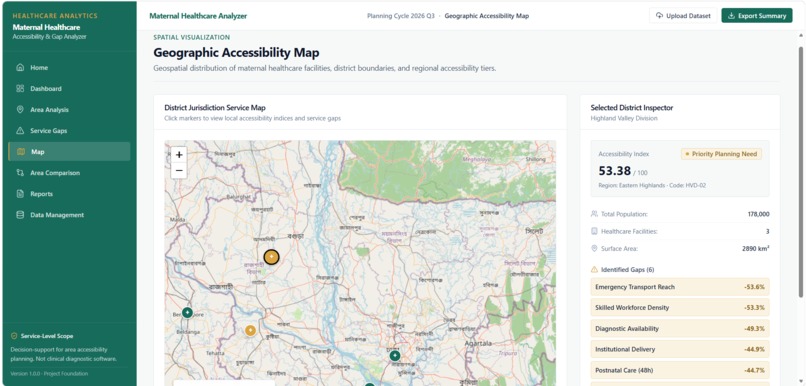 Maternal Healthcare Service Gap Analyzer – screenshot 8
