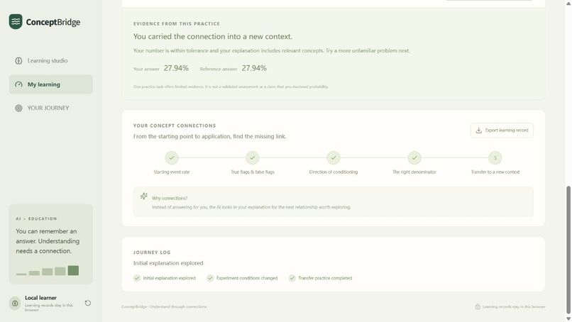 ConceptBridge: Learn Beyond Memorization – screenshot 3