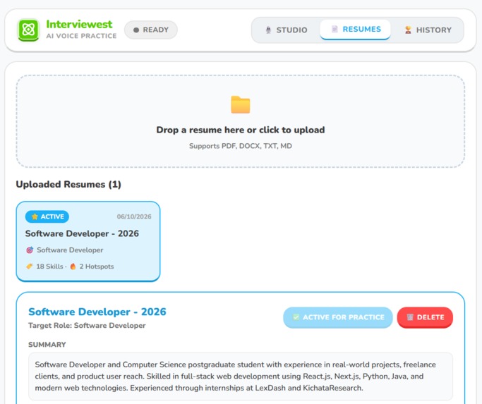 Interviewest – screenshot 2