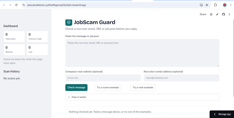 jobscam guard – screenshot 1