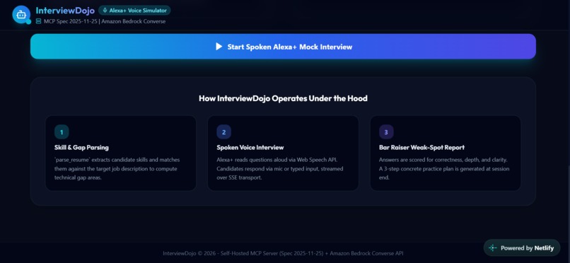 InterviewDojo: Voice Mock Interviews on Alexa+ – screenshot 3