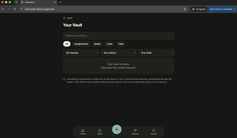 ClassVault Organizer – screenshot 5