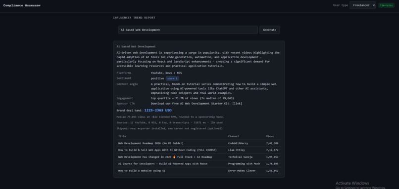 Compliance Assessor  – screenshot 2