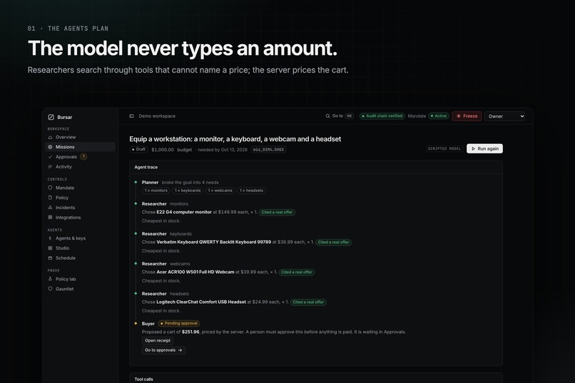 Bursar: Spend Authority for AI Agents – screenshot 4