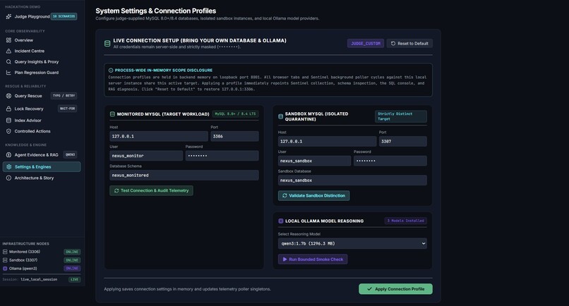 NexusDBA – screenshot 2