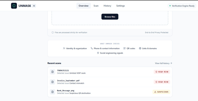 UNMASK-AI – screenshot 1