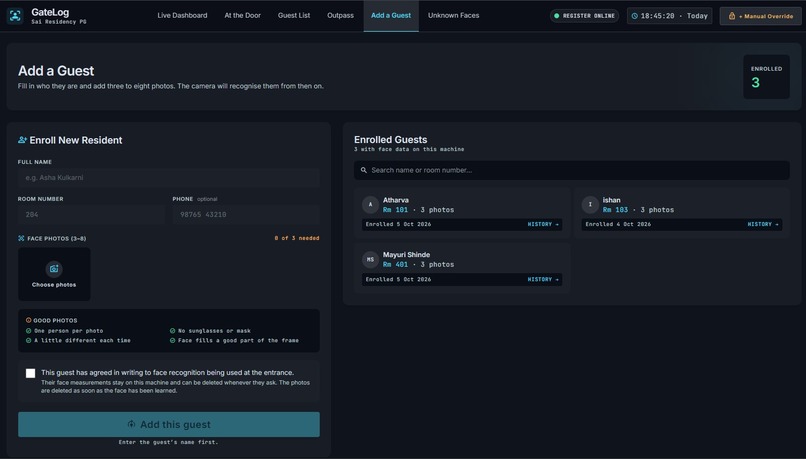 PG-REGISTER – screenshot 2