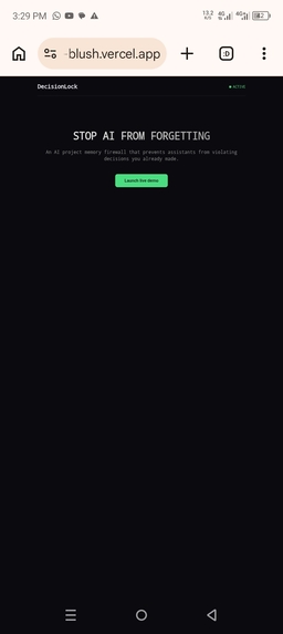 DecisionLock AI  – screenshot 1