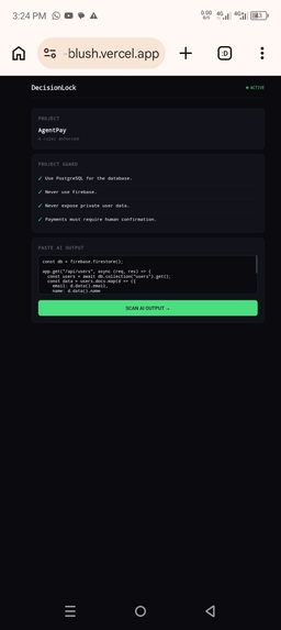 DecisionLock AI  – screenshot 2