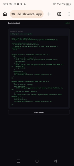 DecisionLock AI  – screenshot 4