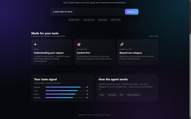 TastePilot AI – screenshot 1