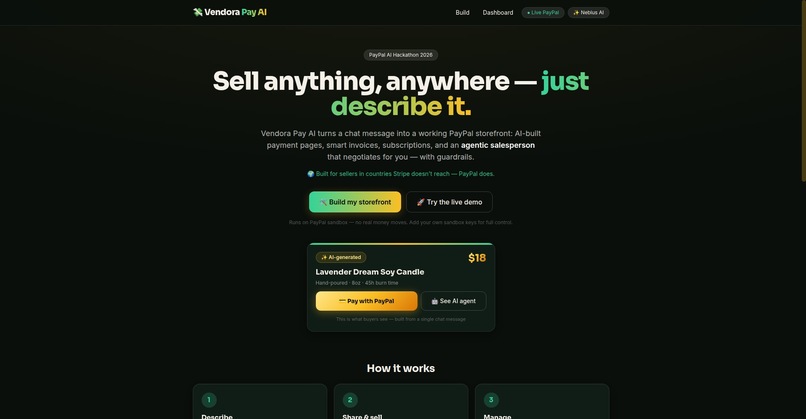 Vendora Pay Al – screenshot 1