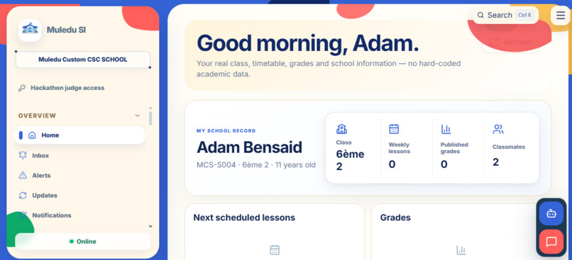 Muledu School Interface – screenshot 4
