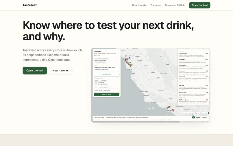 TasteTest – screenshot 1