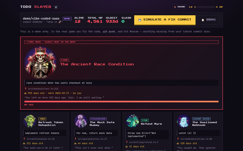 TODO-Slayer ( Hackyard) I need your vote – screenshot 1