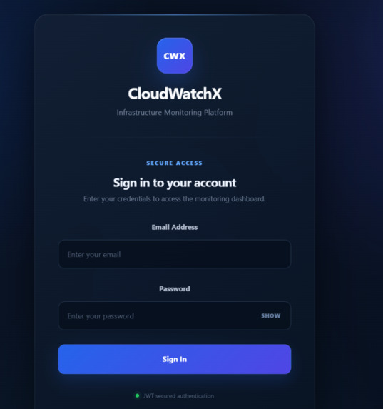 CloudWatchX AI: Smart Infrastructure Incident Analysis – screenshot 1