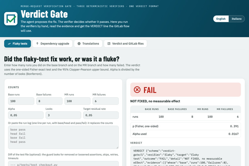 Verdict Gate – screenshot 1