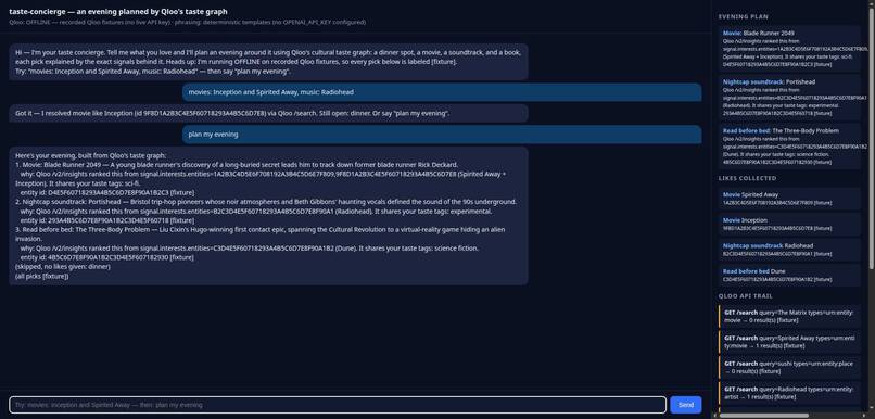 taste-concierge – screenshot 1