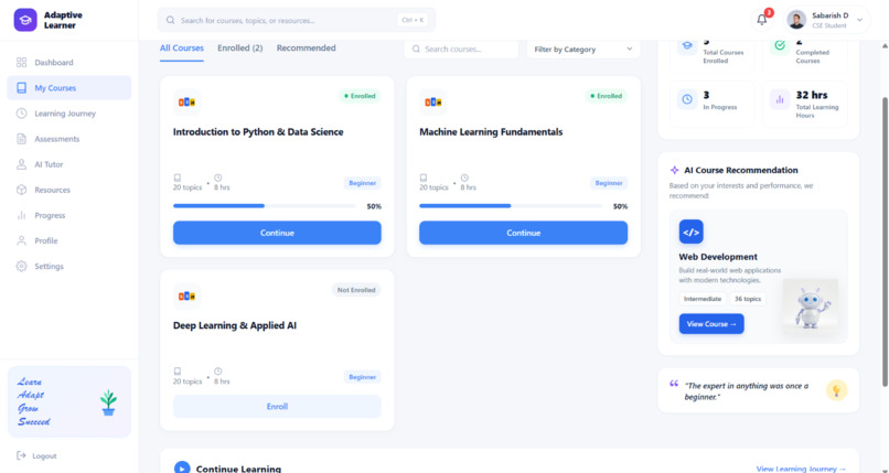 AI Adaptive Learning Journey Generator – screenshot 2