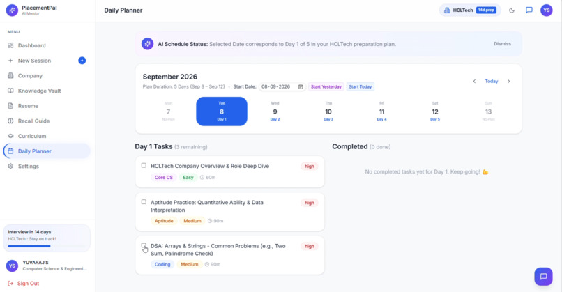 AI-powered placement preparation platform - PlacementPal  – screenshot 7