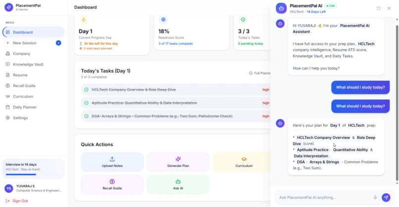 AI-powered placement preparation platform - PlacementPal  – screenshot 8
