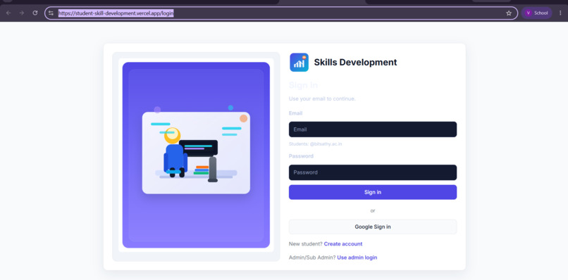 student-skill-development – screenshot 1