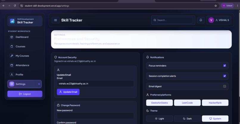 student-skill-development – screenshot 3