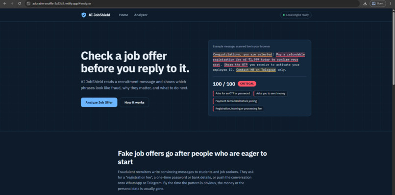 AI JobShield – screenshot 1