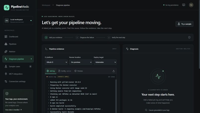PipelineMedic — Diagnose CI/CD Failure – screenshot 14