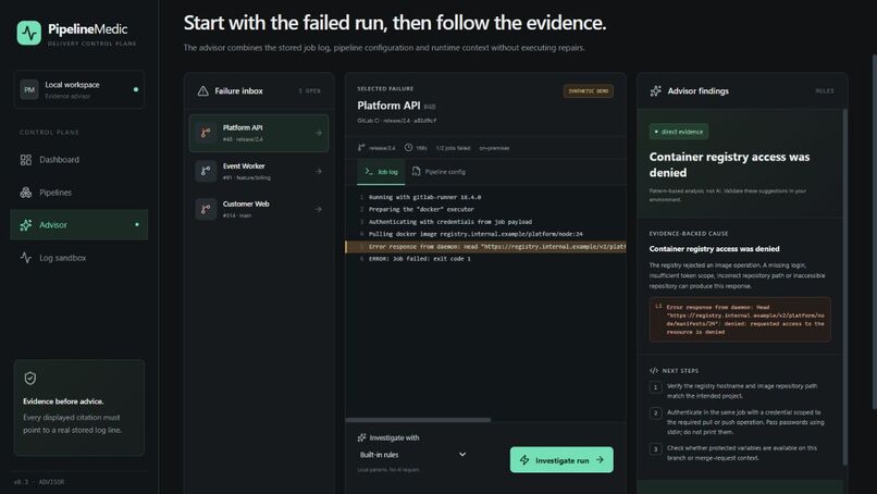 PipelineMedic — Diagnose CI/CD Failure – screenshot 15