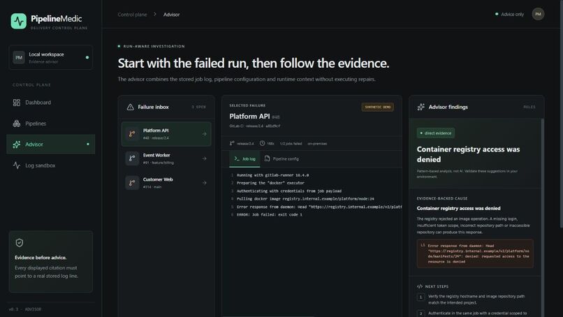 PipelineMedic — Diagnose CI/CD Failure – screenshot 16