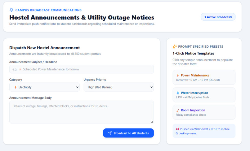 Automated Hostel Utility Management Dashboard – screenshot 11