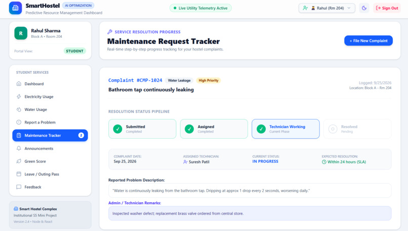 Automated Hostel Utility Management Dashboard – screenshot 13