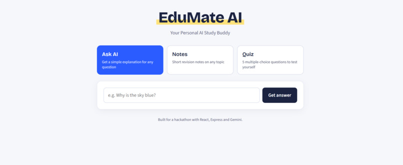 EduMate AI – screenshot 1