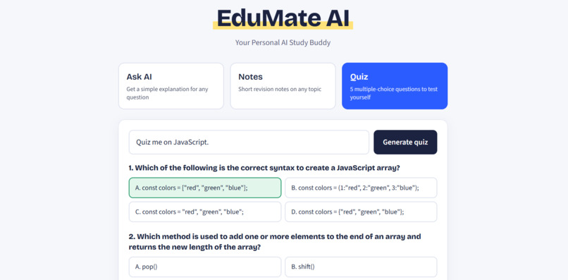 EduMate AI – screenshot 4