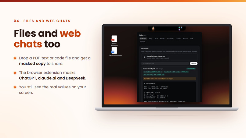 Zuko: A Privacy Firewall for AI Agents – screenshot 3