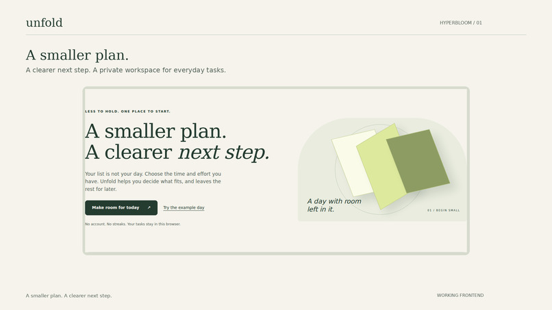 Unfold – screenshot 1