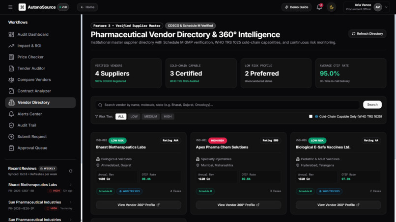 AutonoSource: PharmProcure AI – screenshot 5