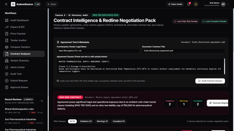 AutonoSource: PharmProcure AI – screenshot 8
