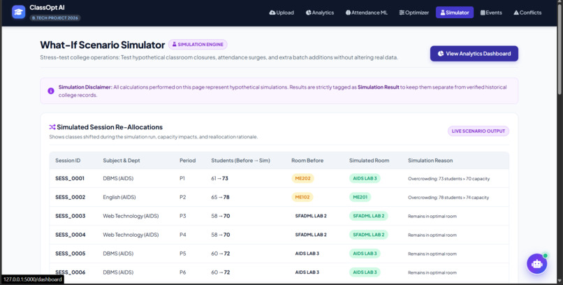 ClassOpt AI – Smart Classroom Optimizer – screenshot 5