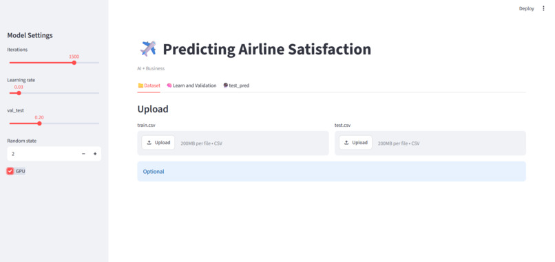 Predicting Airplane Satisfaction – screenshot 1