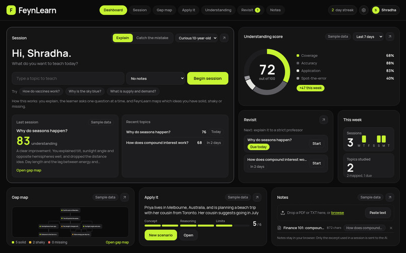 FeynLearn – screenshot 2