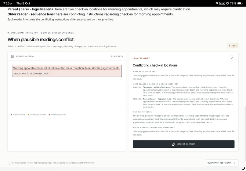 Clarity Crash Test – screenshot 5